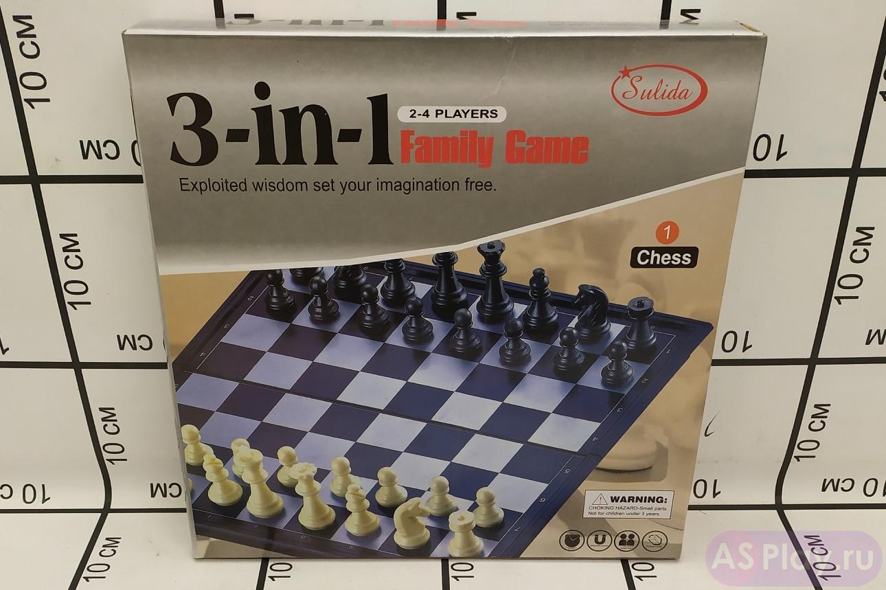 3118 Набор шахматы 3 в 1, 48 шт. в кор.  3118