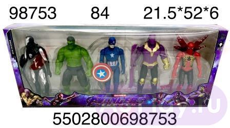 98753 Супергерои набор 5 героев, 84 шт в кор. 98753