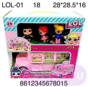 LOL-01 Игоровой набор с автобусом Кукла в шаре, 18 шт. в кор. LOL-01